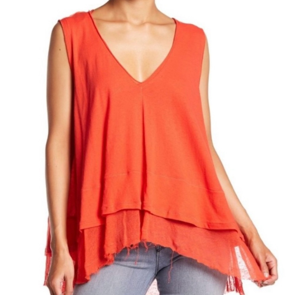 NWT!FREE PEOPLE: Coral Peachy Tank